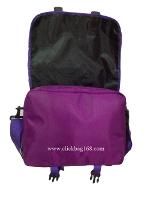 กระเป๋าผ้าซาตินสป้องค์สีม่วง CLICK 0129